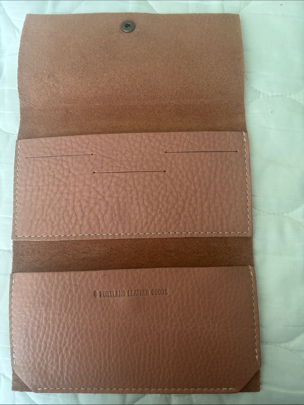 Portland Leather Goods Rancher Wallet - in pebbly OG Quartz leather 🦄 - Picture 3 of 3